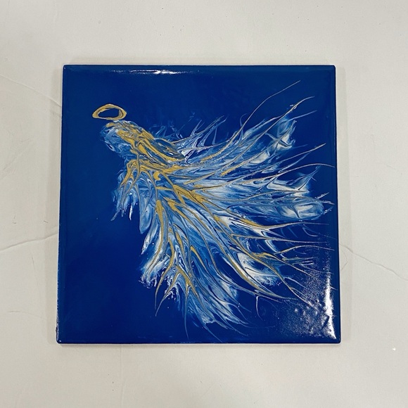 Original Hand Painted Acrylic on Tile - Picture 6 of 6